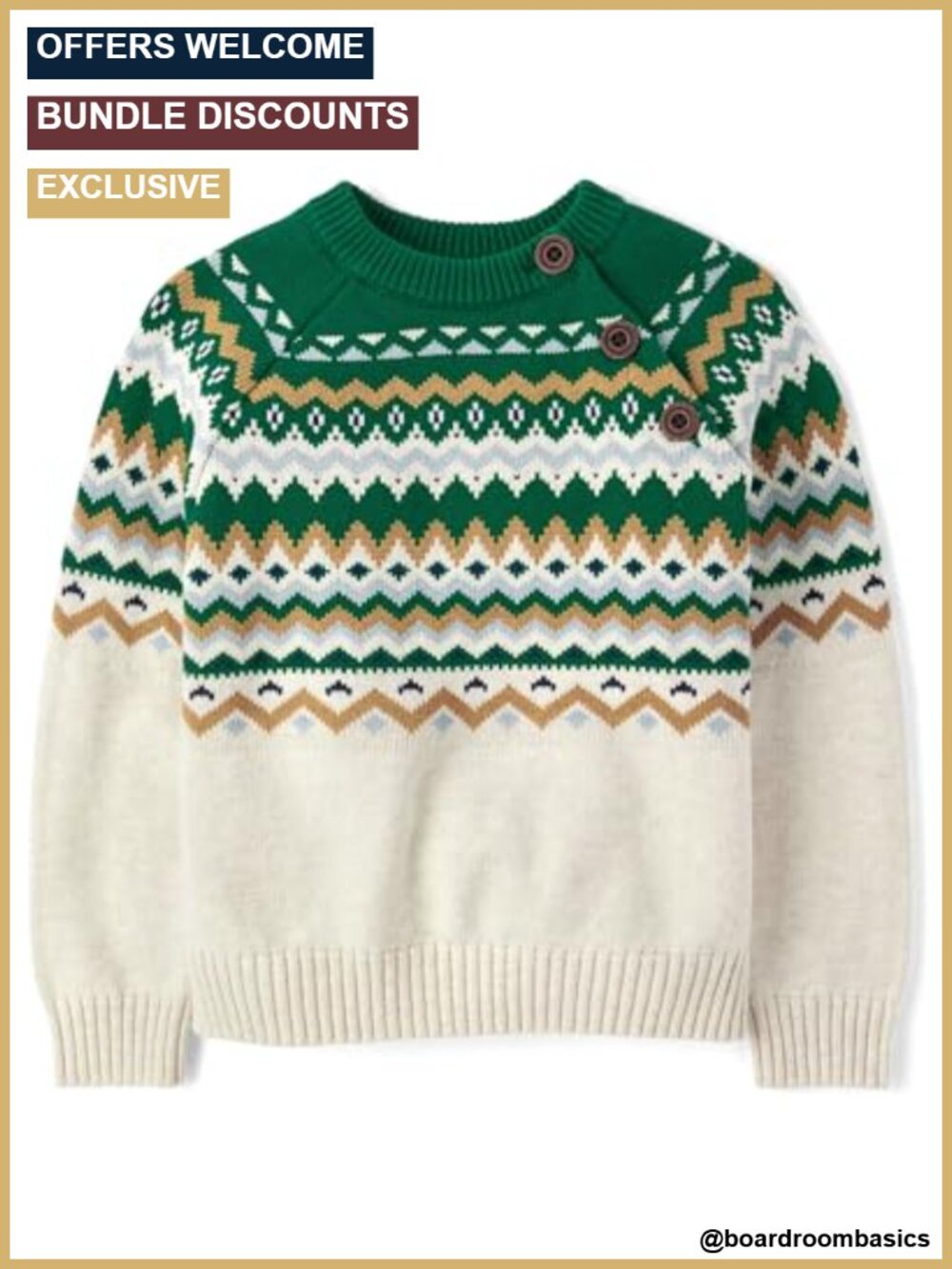 Boys Toddler Embroidered Pullover Crew Neck Sweatshirt Combed Cotton Long Sleeve